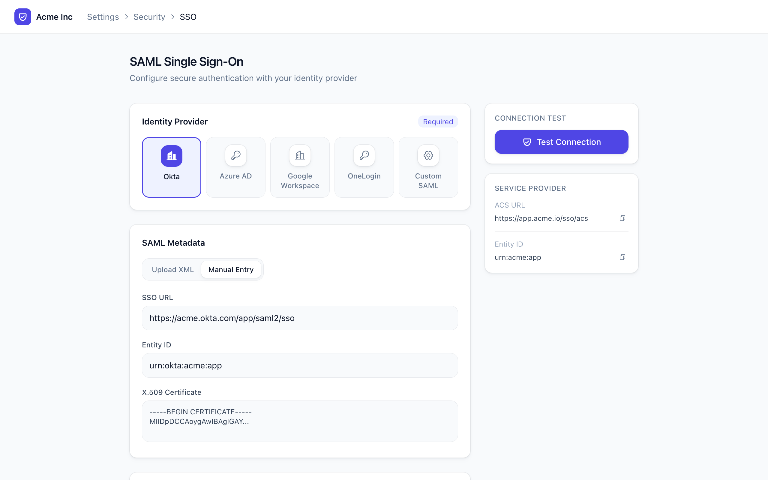 SSO Configuration Wizard